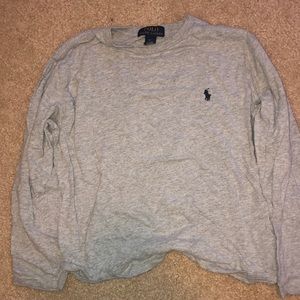 Long sleeve grey polo